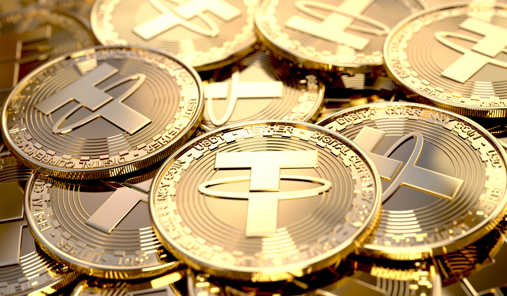 tether coins - shutterstock image